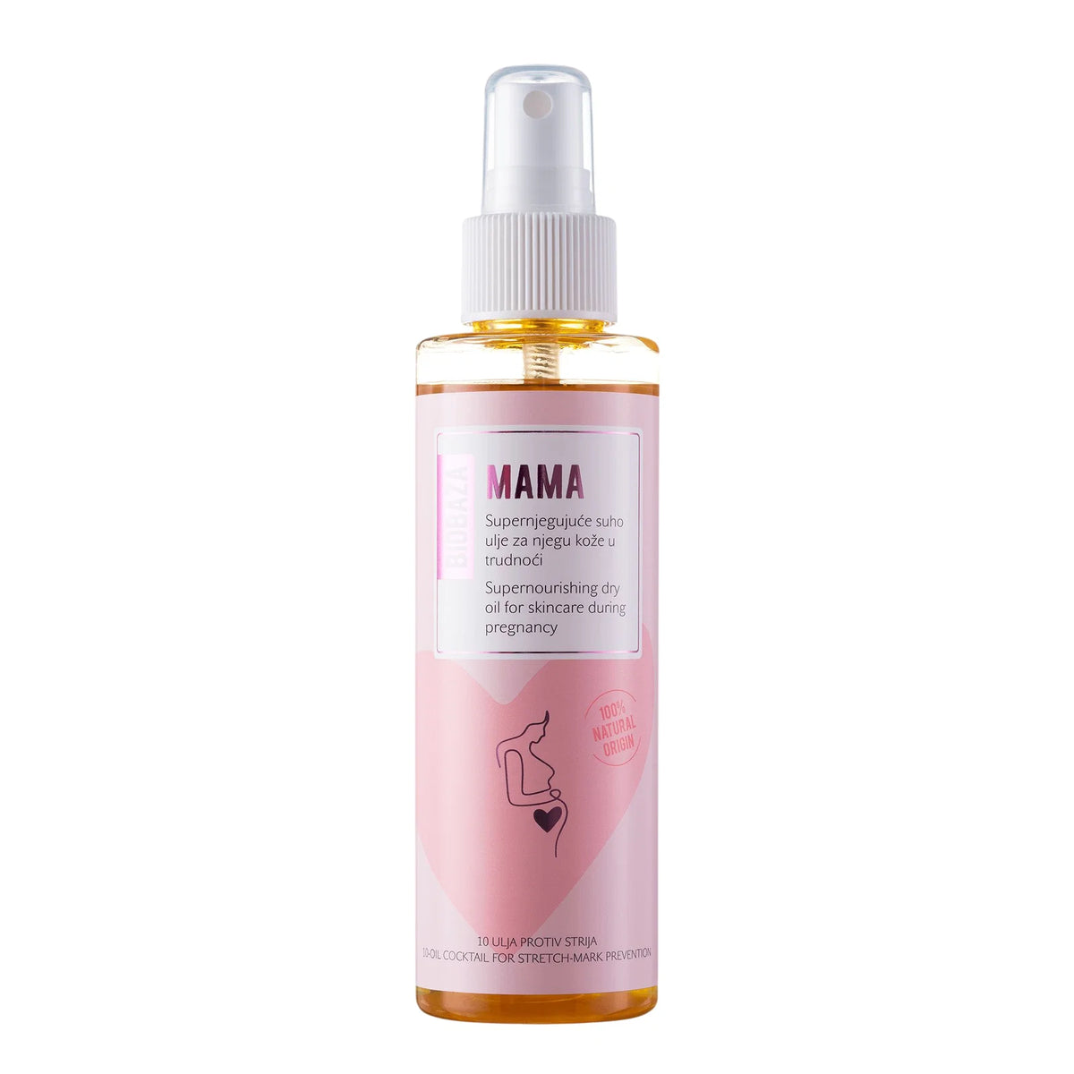Biobaza, Mama, Natürliche Inhaltsstoffe, Gegen Dehnungsstreifen, Täglich, Öl, Abdomen & Thighs, 150 ml