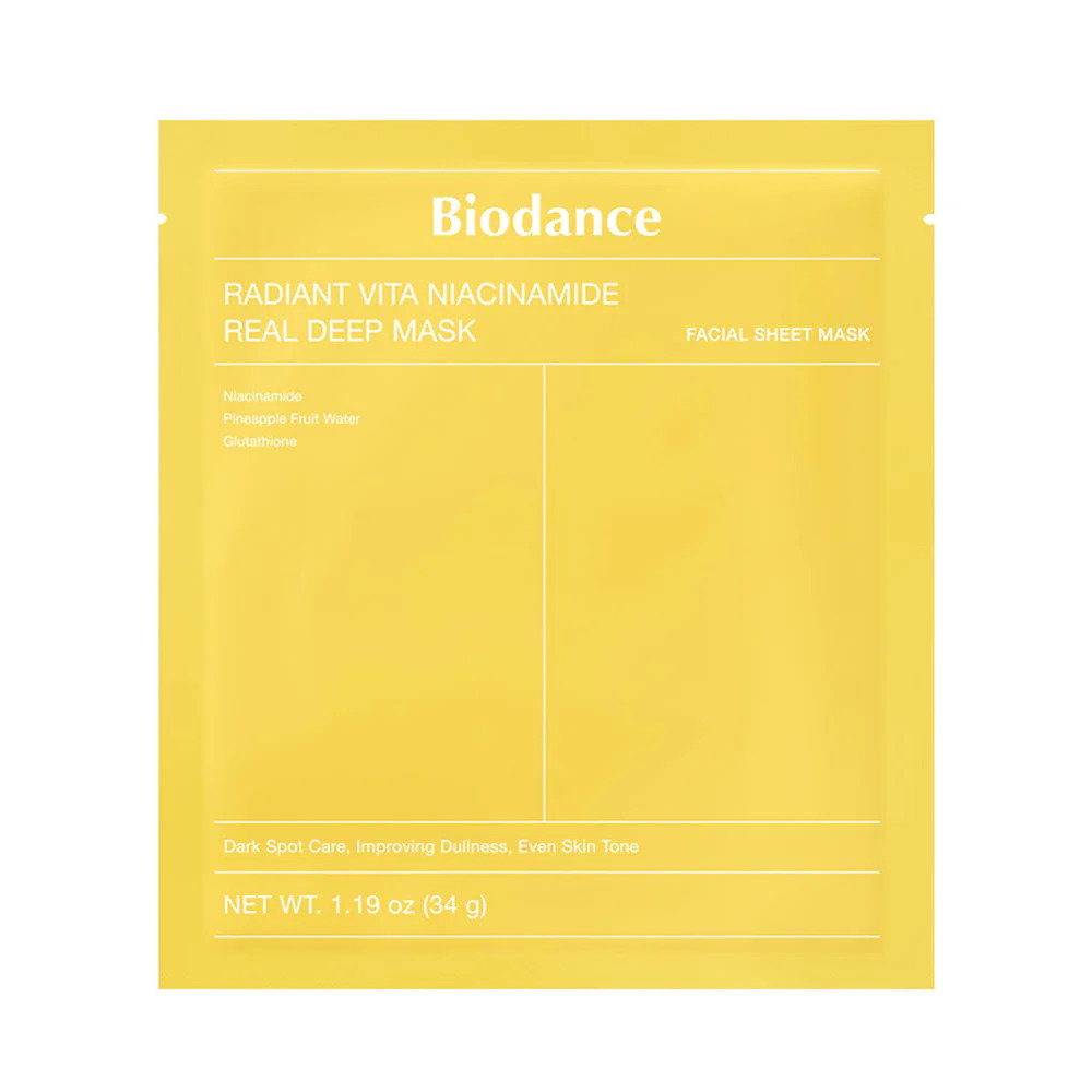Biodance, Radiant Vita, Niacinamid, Gegen Dunkle Flecken, Gesichtsmaske, Für das Gesicht, 34 g