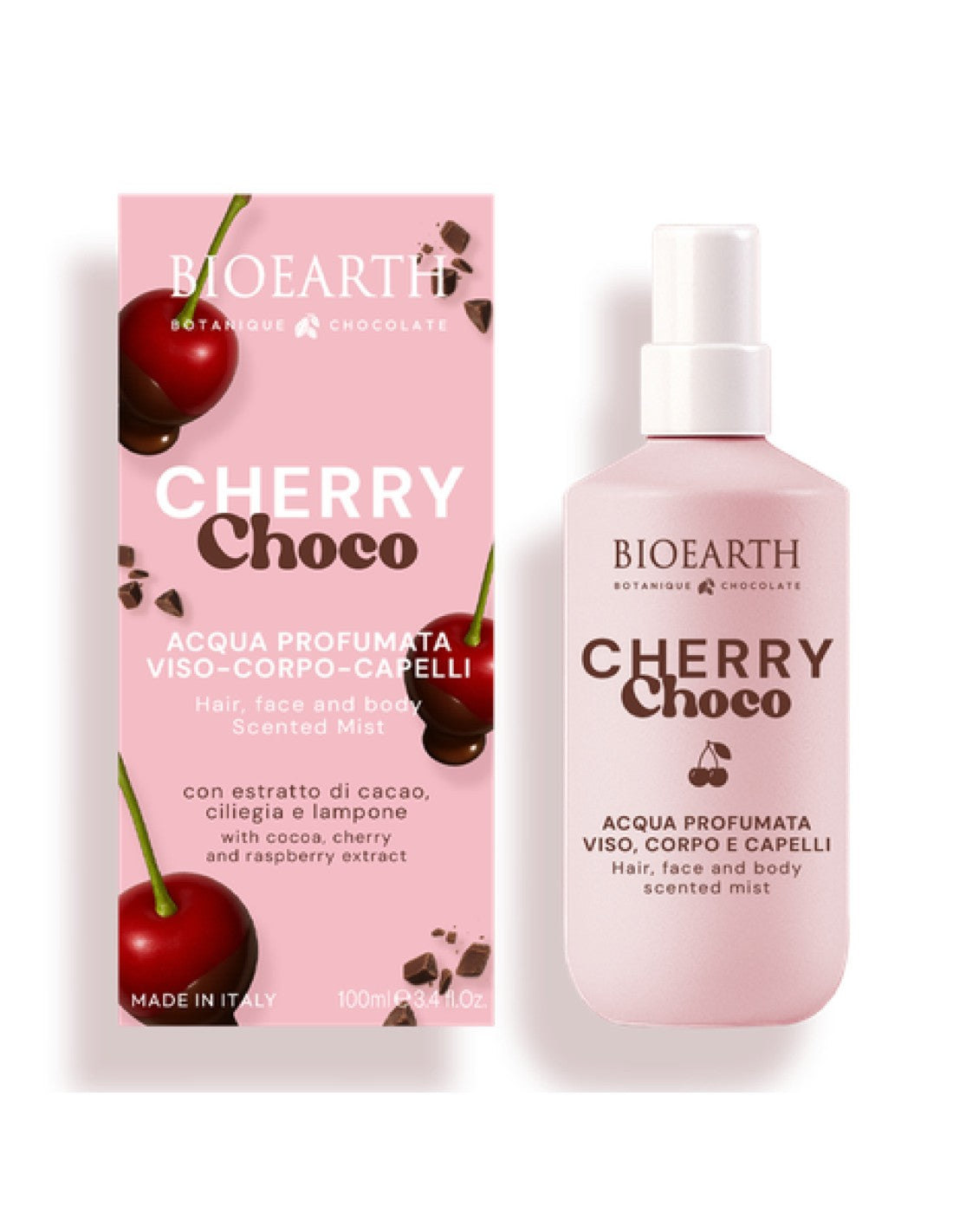 Bioearth, Cherry Choco, Erfrischend, Nebelspray, Für Körper, Gesicht & Haar, 100 ml