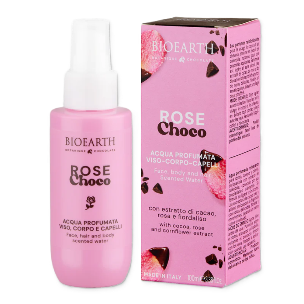 Bioearth, Rose Choco, Erfrischend, Nebelspray, Für Körper, Gesicht & Haar, 100 ml