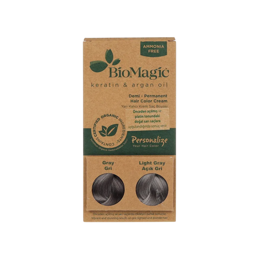 Biomagic Biomagic, Biomagic, Keratin & Argan Oil, Demi-permanente Haarfarbe, Grey, 250 ml *Tester