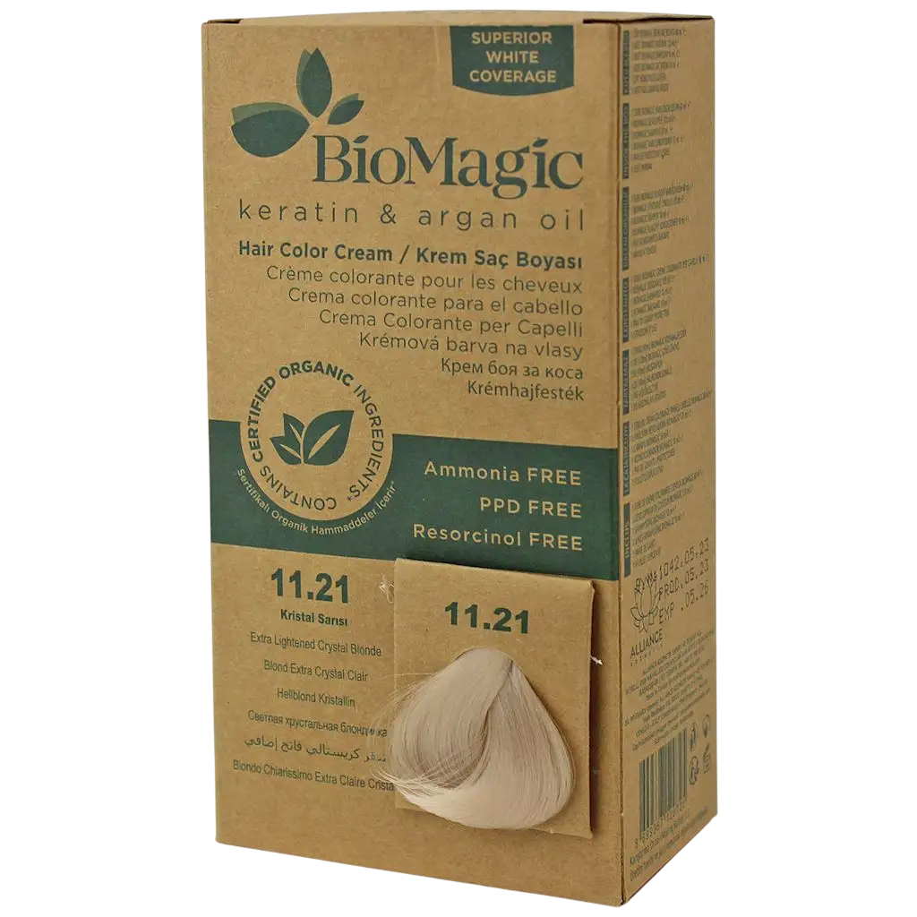 Biomagic Biomagic, Biomagic, Keratin & Argan Oil, Permanente Haarfarbe, 11.21 , 250 ml *Tester