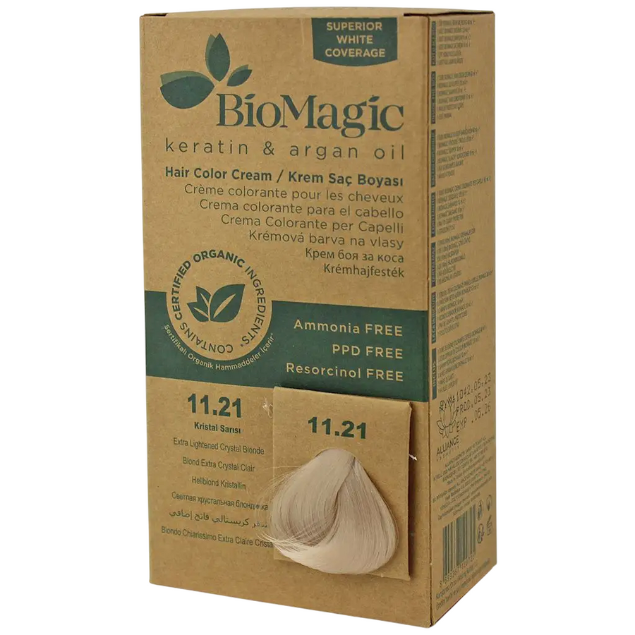 Biomagic Biomagic, Biomagic, Keratin & Argan Oil, Permanente Haarfarbe, 11.21 , 250 ml *Tester