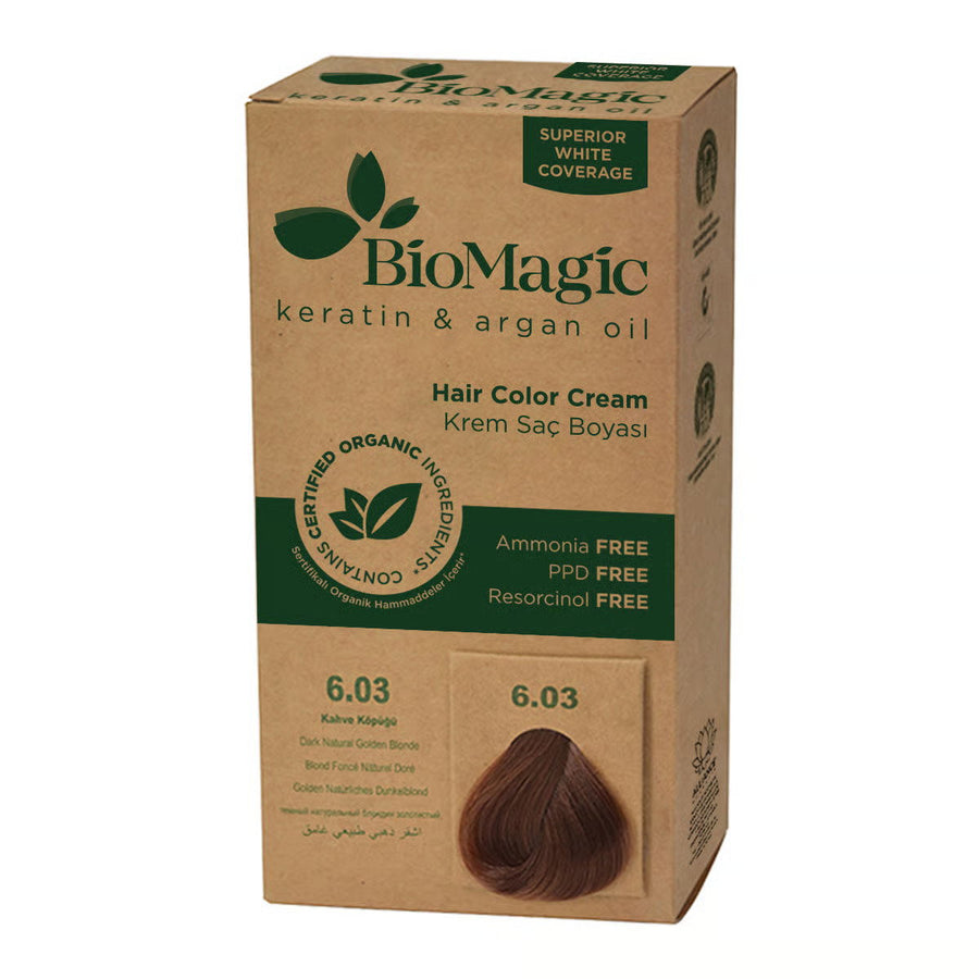Biomagic Biomagic, Biomagic, Keratin & Argan Oil, Permanente Haarfarbe, 6.03 , 250 ml *Tester