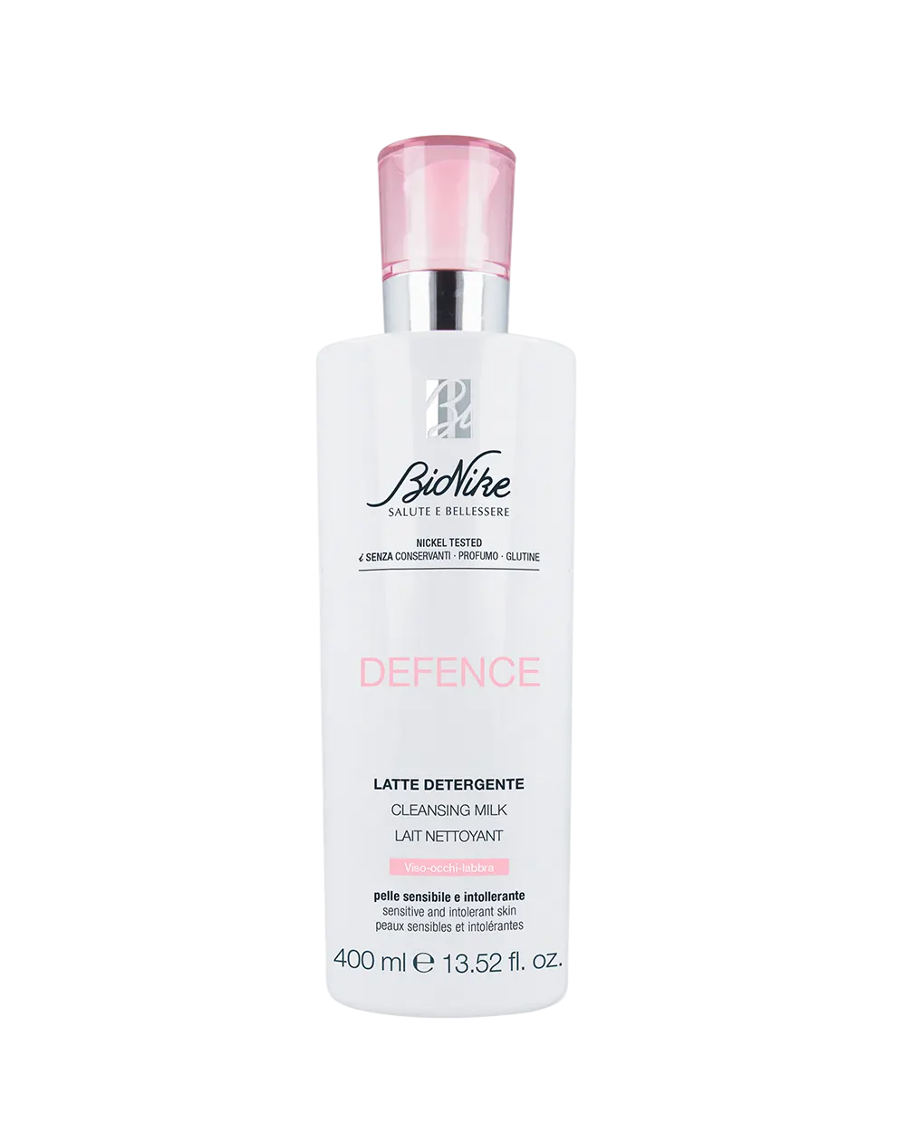 BioNike, Defence, Reinigung, Reinigungsmilch, For Face & For Eyes & For Lips, 400 ml