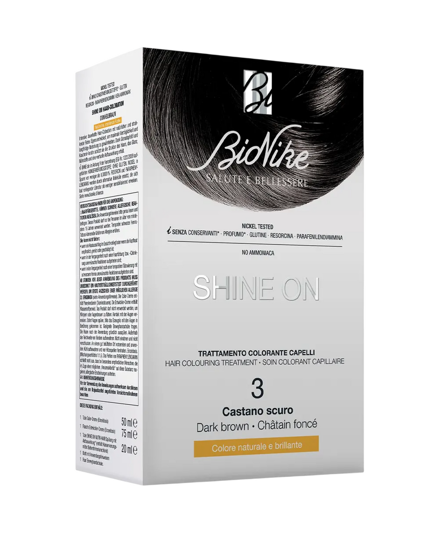 BioNike, Shine On, Permanente Haarfarbe, 3 Dark Brown, 1 stk