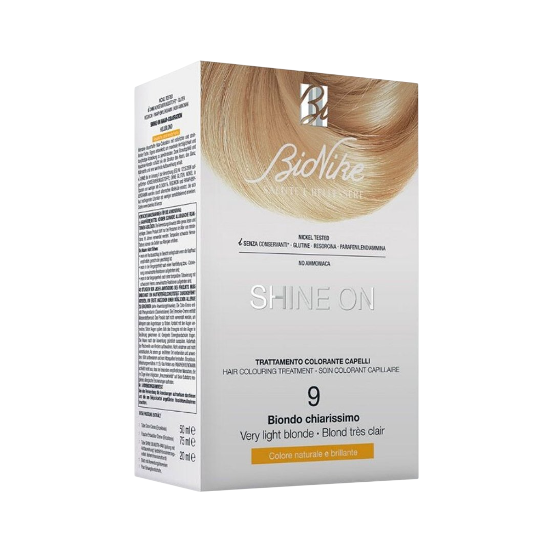 BioNike, Shine On, Permanente Haarfarbe, 9 Very Light Blonde, 145 ml