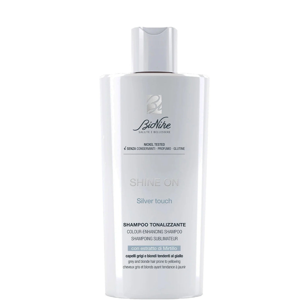 BioNike, Shine On Silver Touch, Haarshampoo, Toning & Neutralising, 200 ml