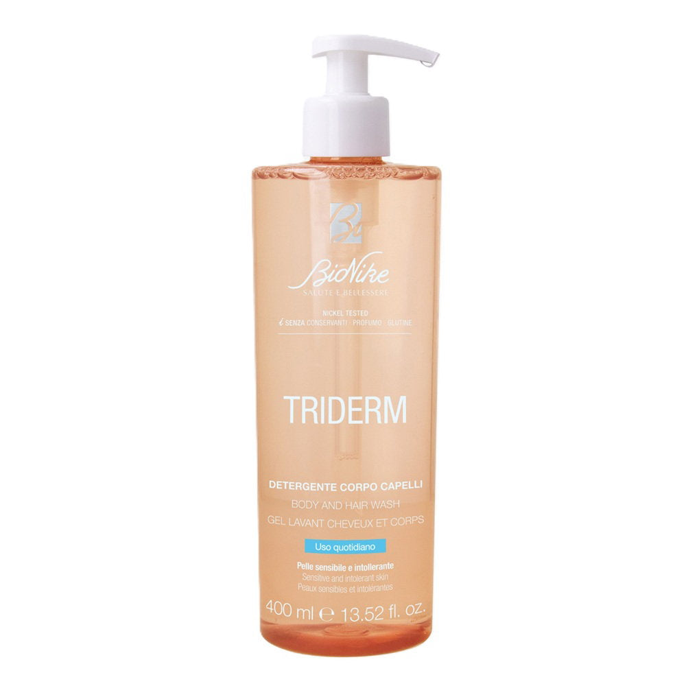 BioNike, Triderm, Cleansing & Refreshing, Duschgel, For Body & For Hair, Für empfindliche Haut, 400 ml