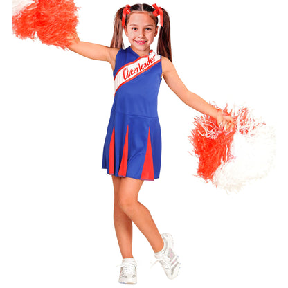 "BLAU/ROT CHEERLEADER" (Kleid) – Detailansicht