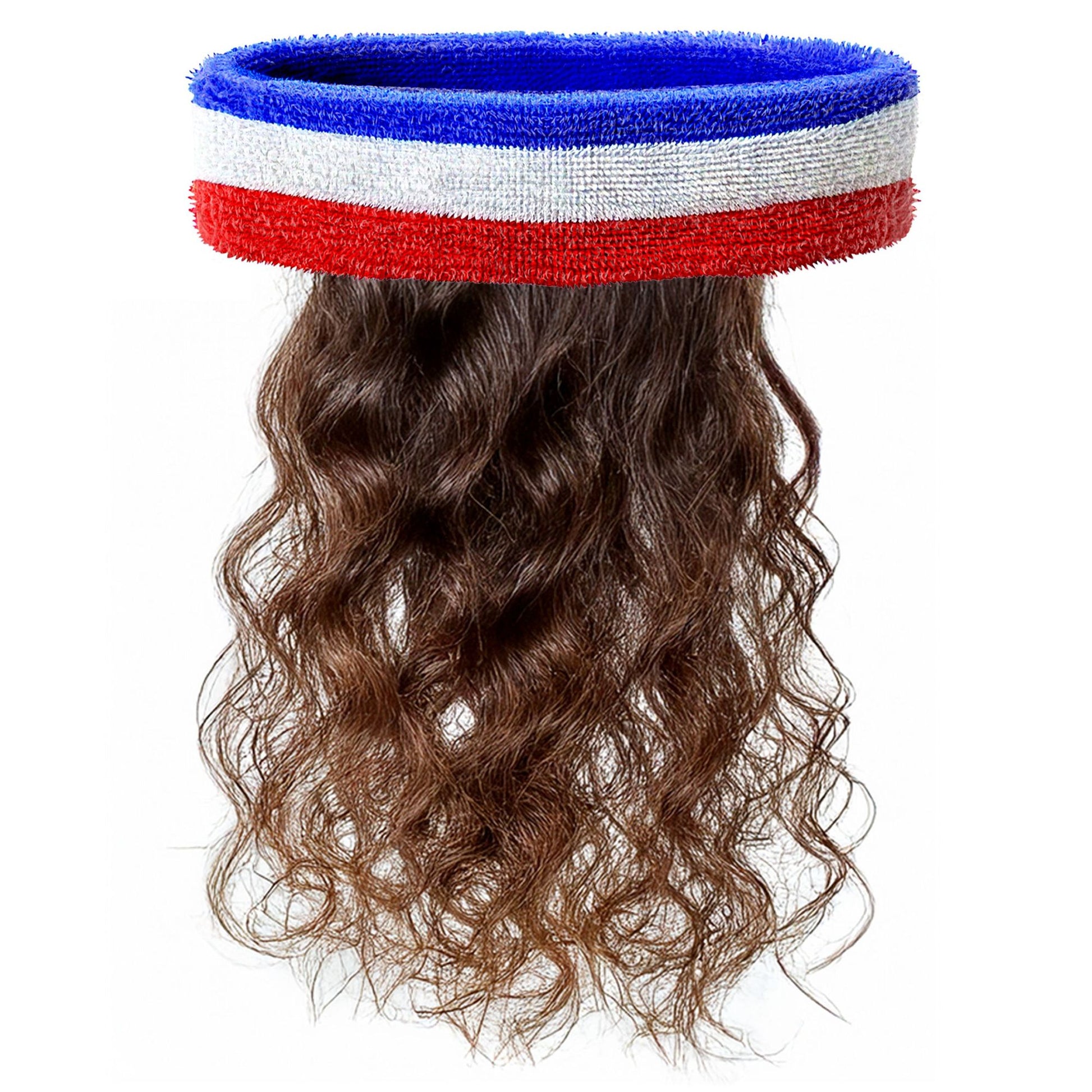 "BLAU-WEIß-ROTES STIRNBAND MIT HAAREN" – Ansicht 3