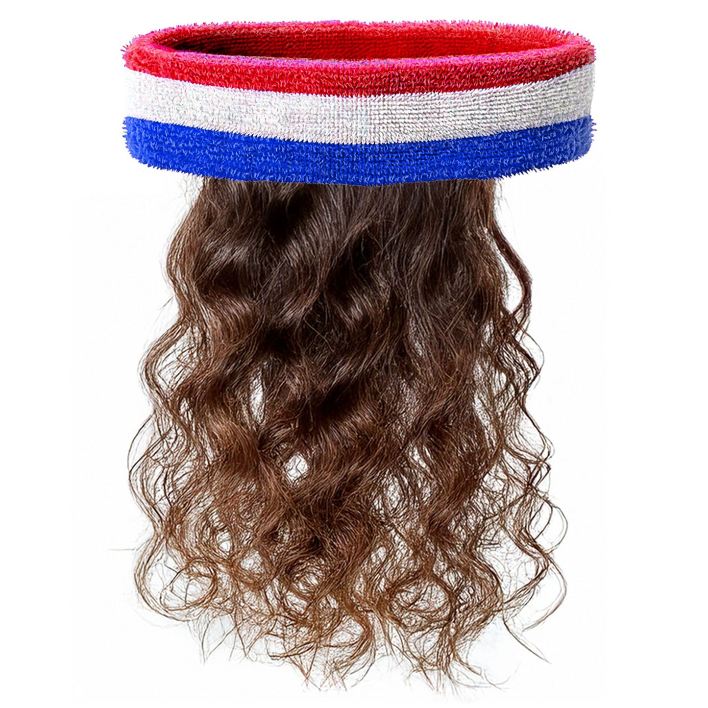 "BLAU-WEIß-ROTES STIRNBAND MIT HAAREN" – Ansicht 4