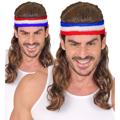 "BLAU-WEIß-ROTES STIRNBAND MIT HAAREN" – Ansicht 5