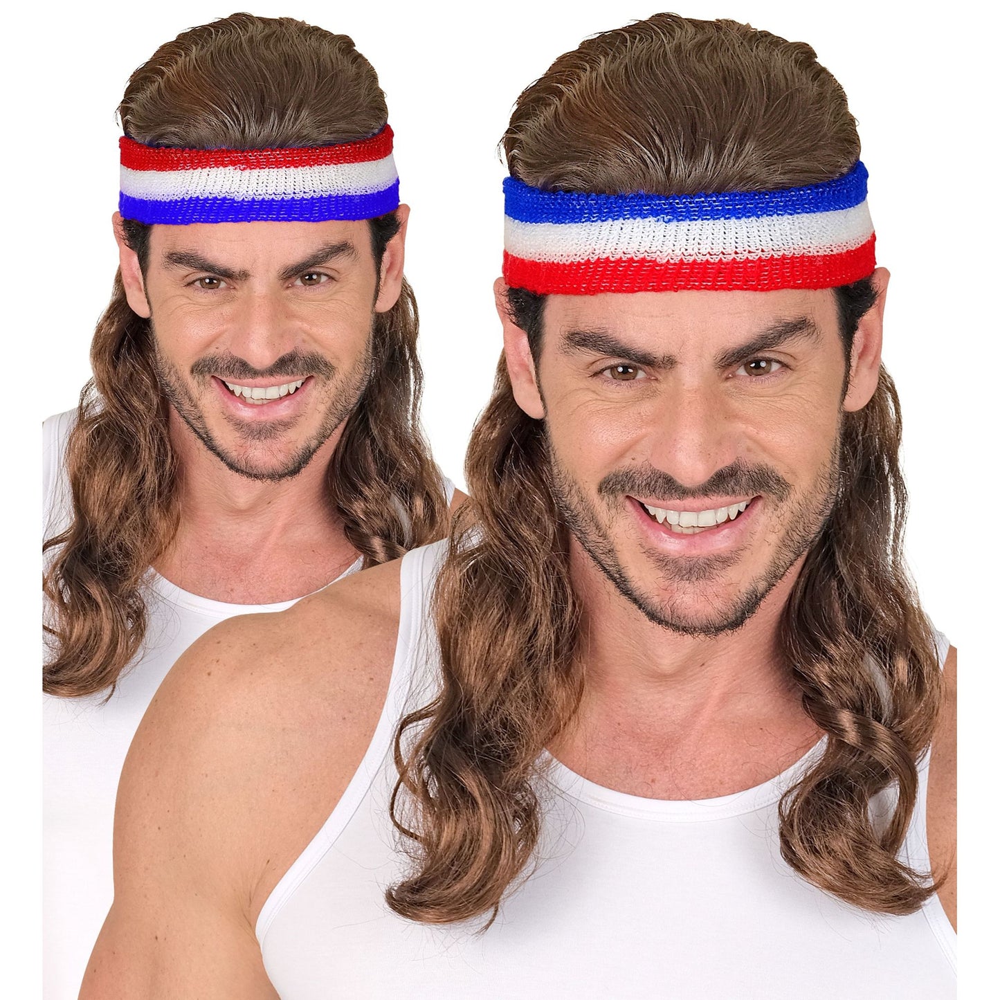 "BLAU-WEIß-ROTES STIRNBAND MIT HAAREN" – Ansicht 8