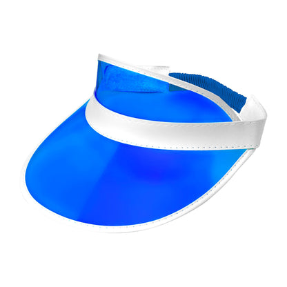 "BLAUE 80er JAHRE SONNENKAPPE" – Vorderansicht