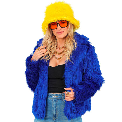 "BLAUE DAMEN PLÜSCHJACKE" – Ansicht 5