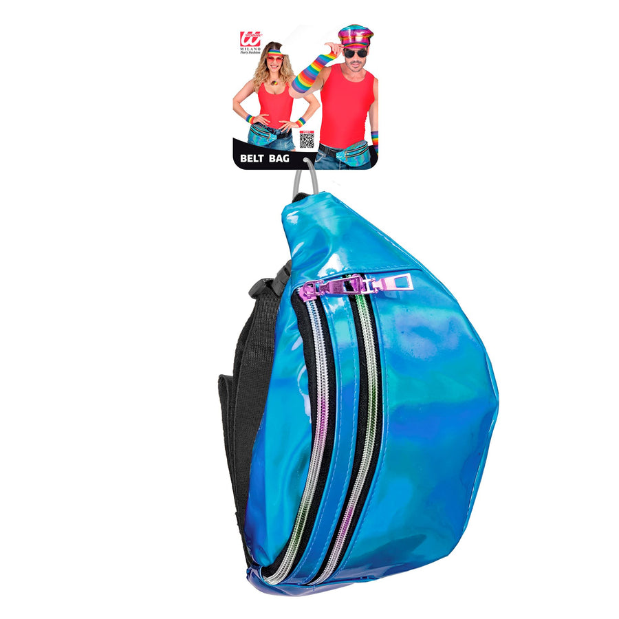 "BLAUE HOLOGRAFISCHE GÜRTELTASCHE" – Detailansicht