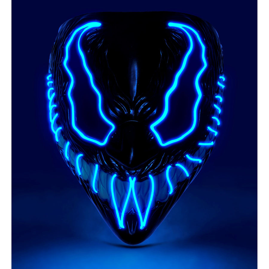 "BLAUE LED-MONSTERMASKE" – Vorderansicht