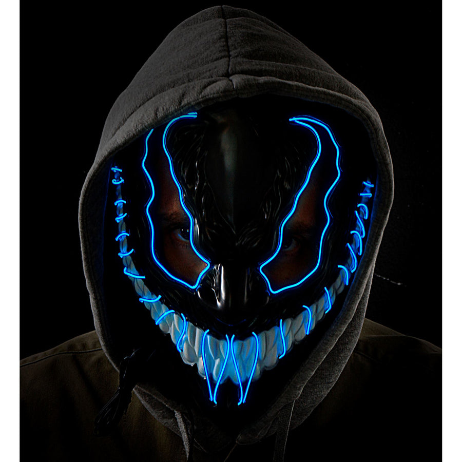 "BLAUE LED-MONSTERMASKE" – Detailansicht