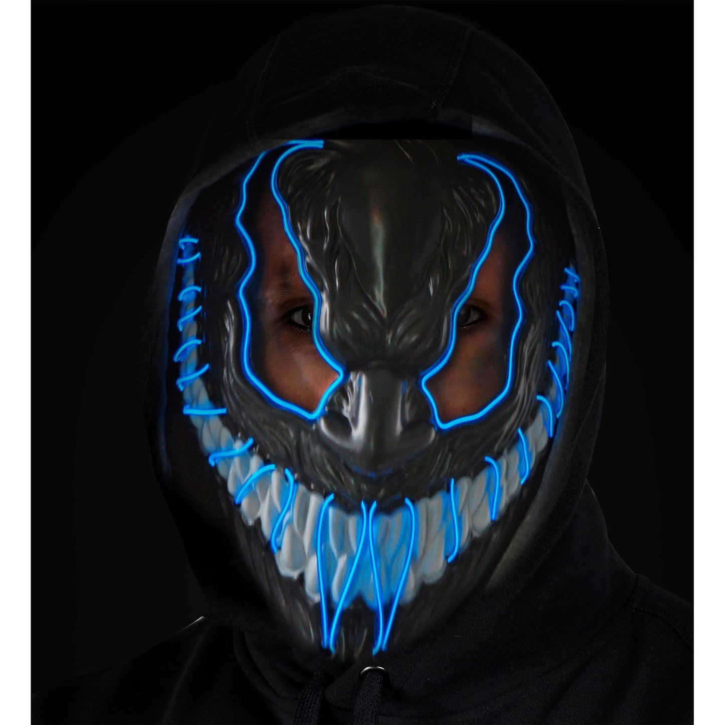 "BLAUE LED-MONSTERMASKE" – Ansicht 3