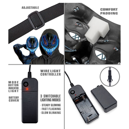 "BLAUE LED-MONSTERMASKE" – Ansicht 4