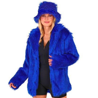 "BLAUE PLÜSCHJACKE" – Ansicht 3
