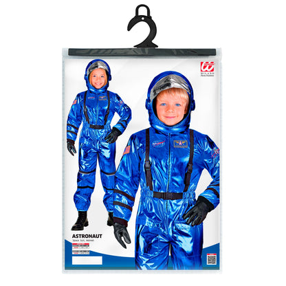 Widmann blauer Astronaut Overall mit Helm für Kinder – Verpackung