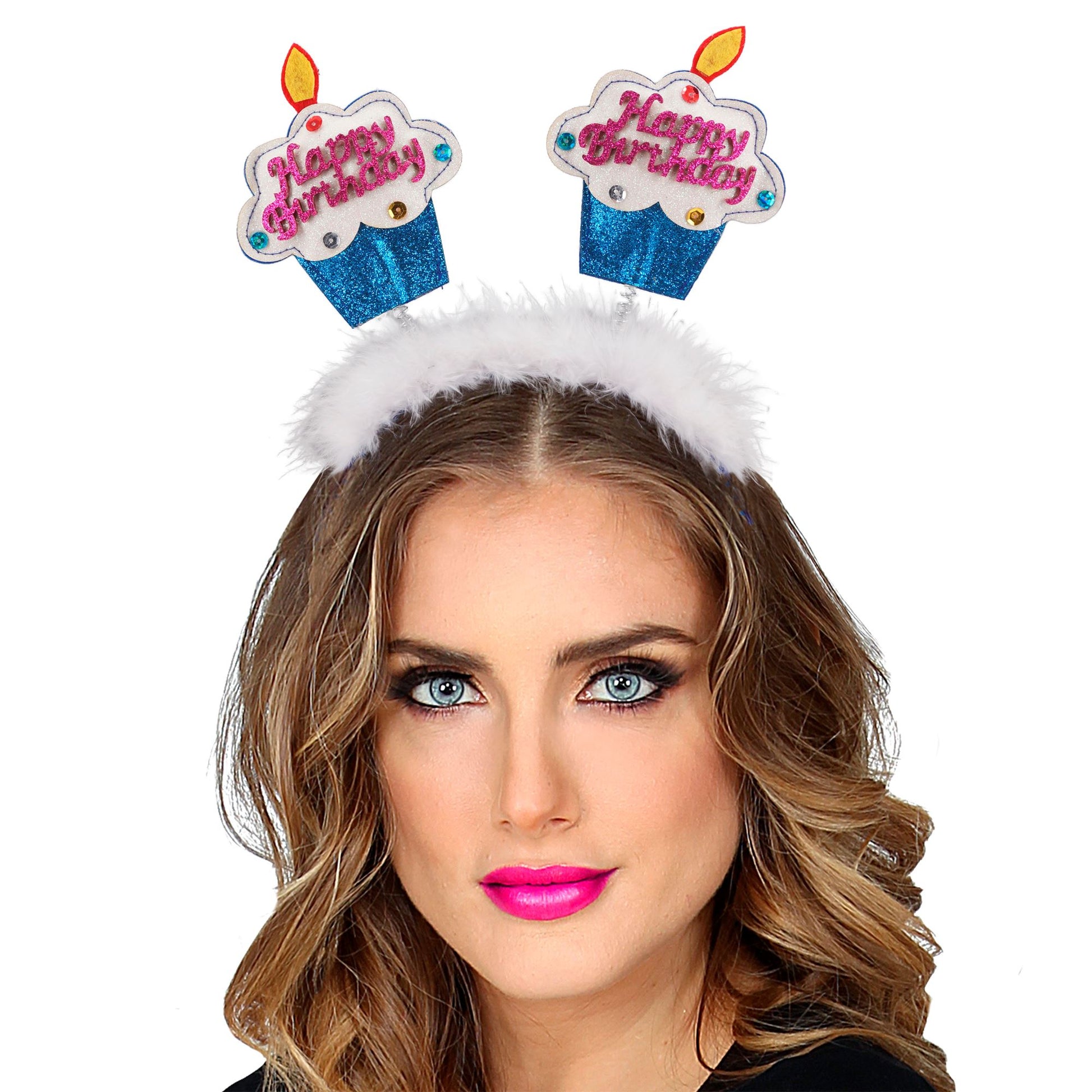 "BLAUER HAPPY BIRTHDAY KUCHEN HAARREIF UND MARABU" – Ansicht 4