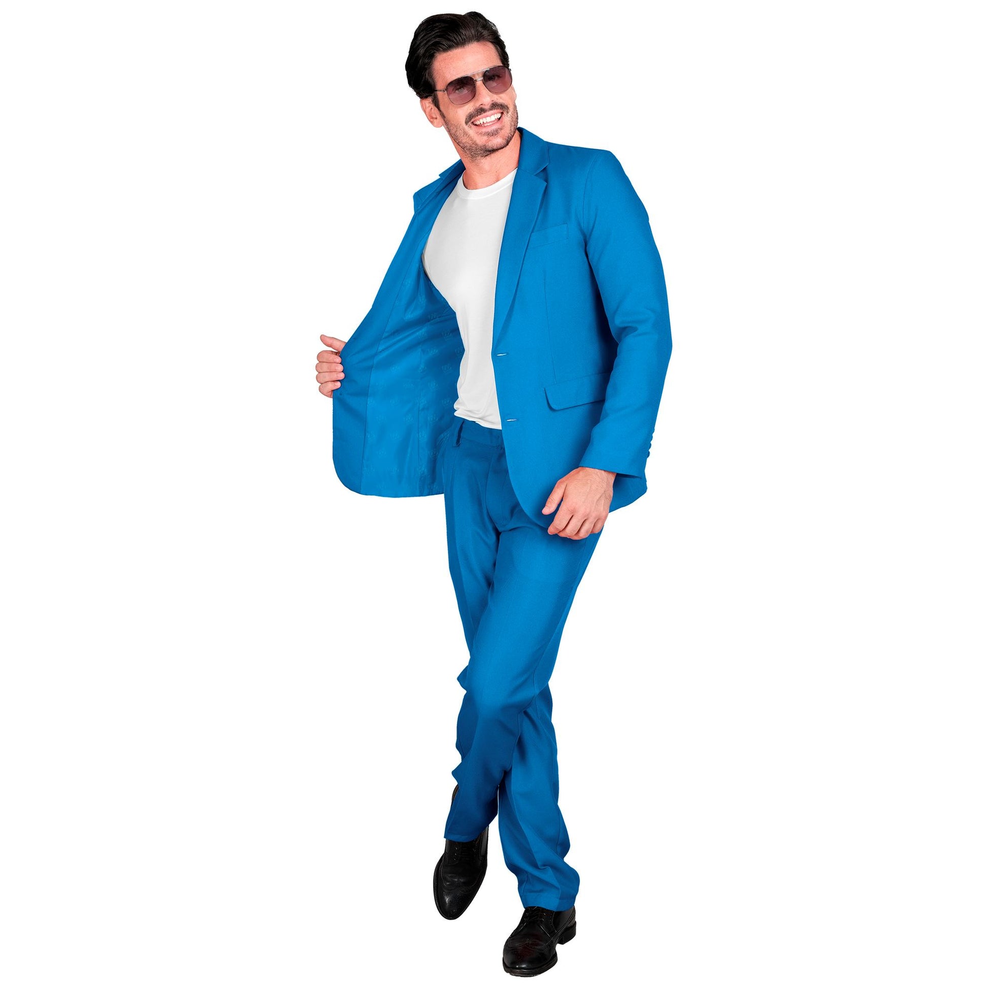 "BLAUER PARTY FASHION ANZUG" (Jackett, Hose) – Detailansicht