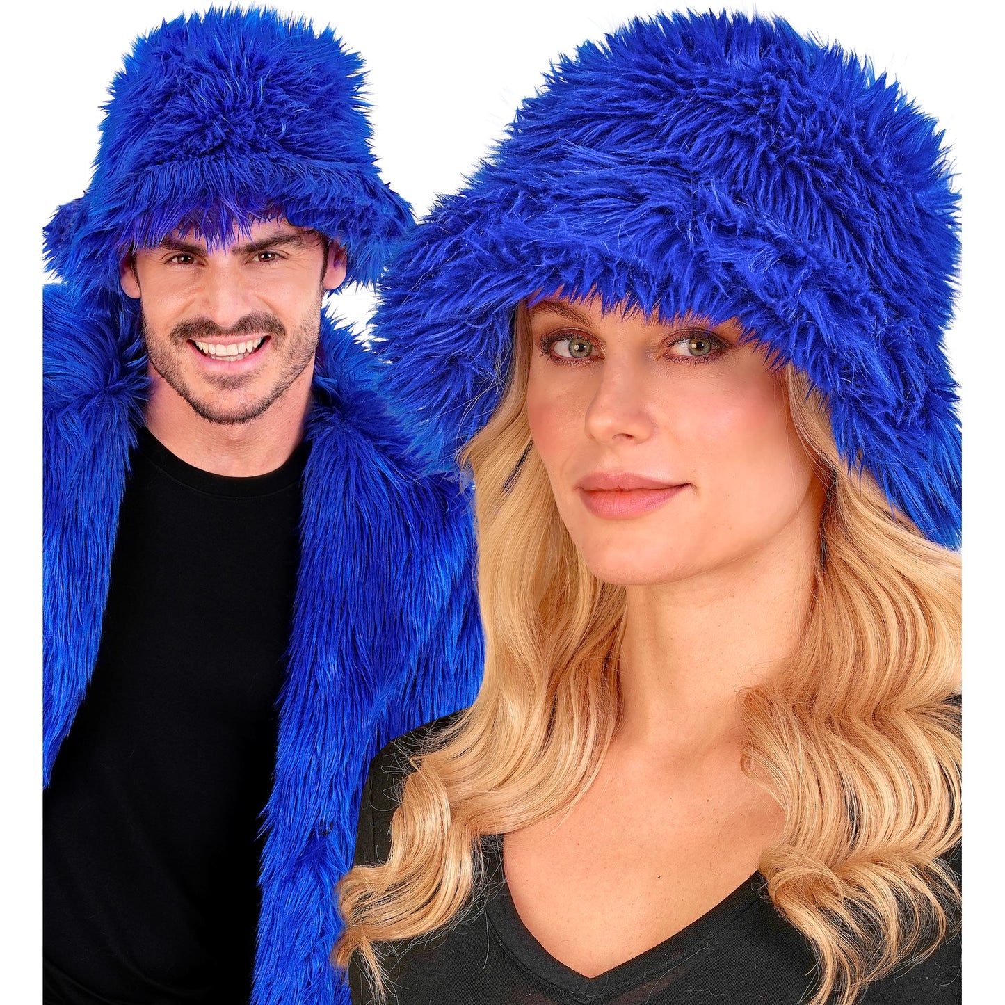 "BLAUER PLÜSCH ANGLERHUT" – Ansicht 3