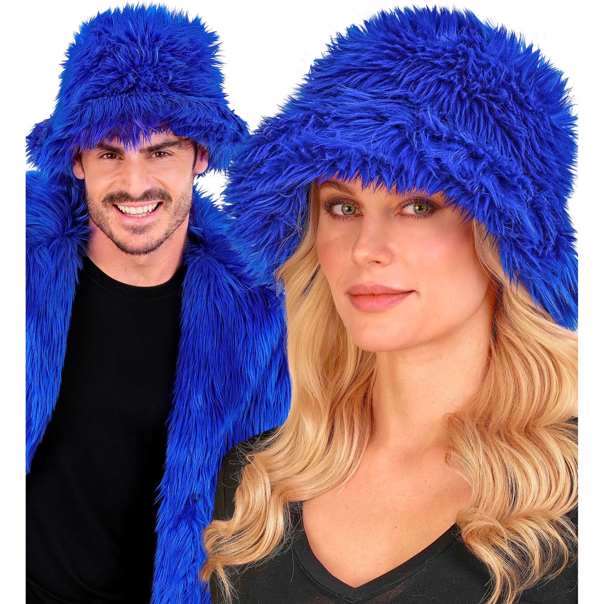 "BLAUER PLÜSCH ANGLERHUT" – Ansicht 3