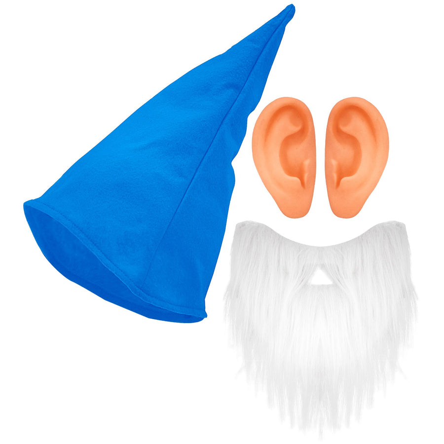 "BLAUER ZWERG" (Hut, Bart, Ohren) – Vorderansicht