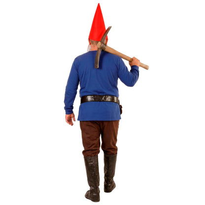 "BLAUER ZWERG" (Jacke, Hose, Gürtel mit Tasche, Schuhüberzieher, Hut, Augenbrauen und Bart) – Ansicht 3