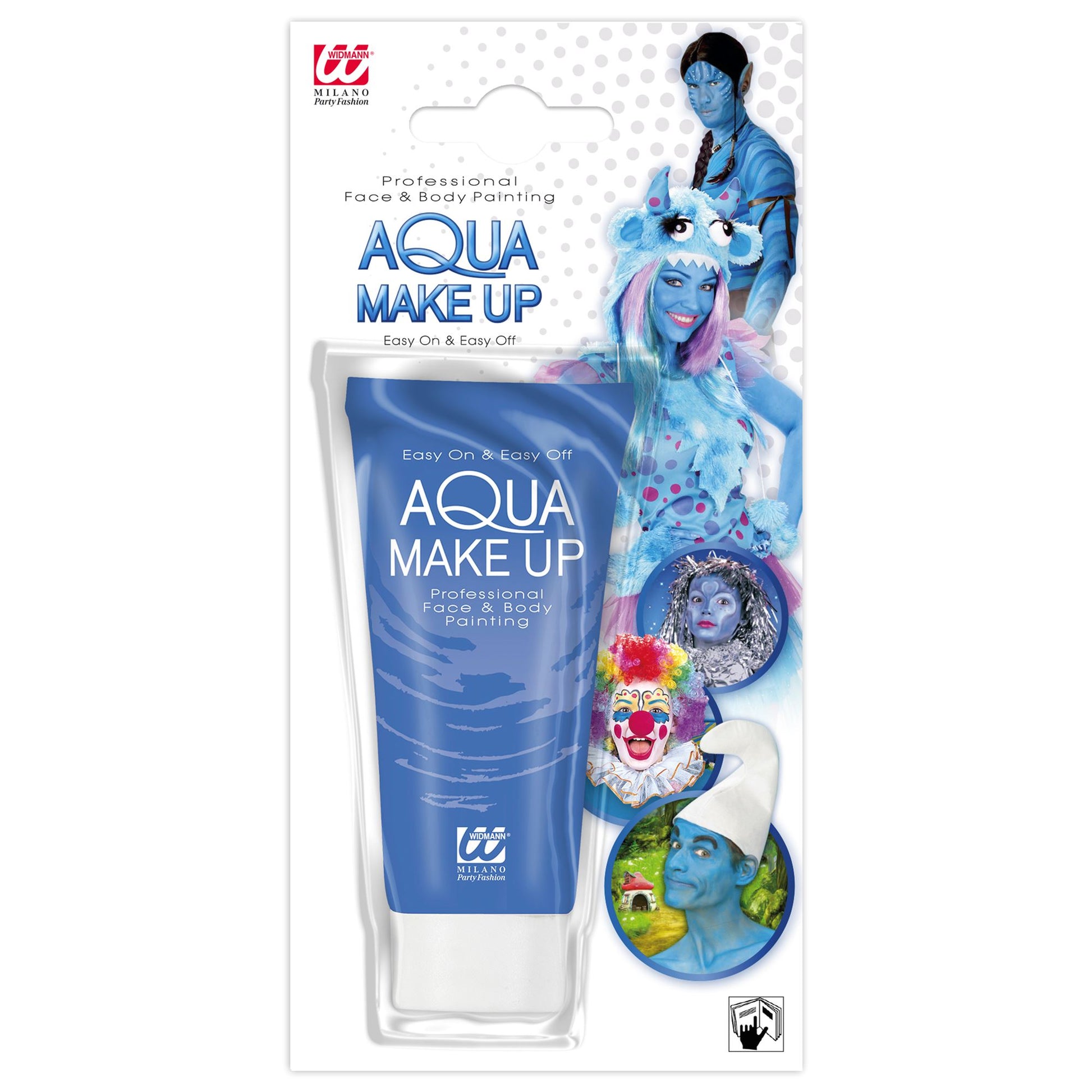 "BLAUES AQUA MAKE UP IN TUBE" - 30 ml – Vorderansicht