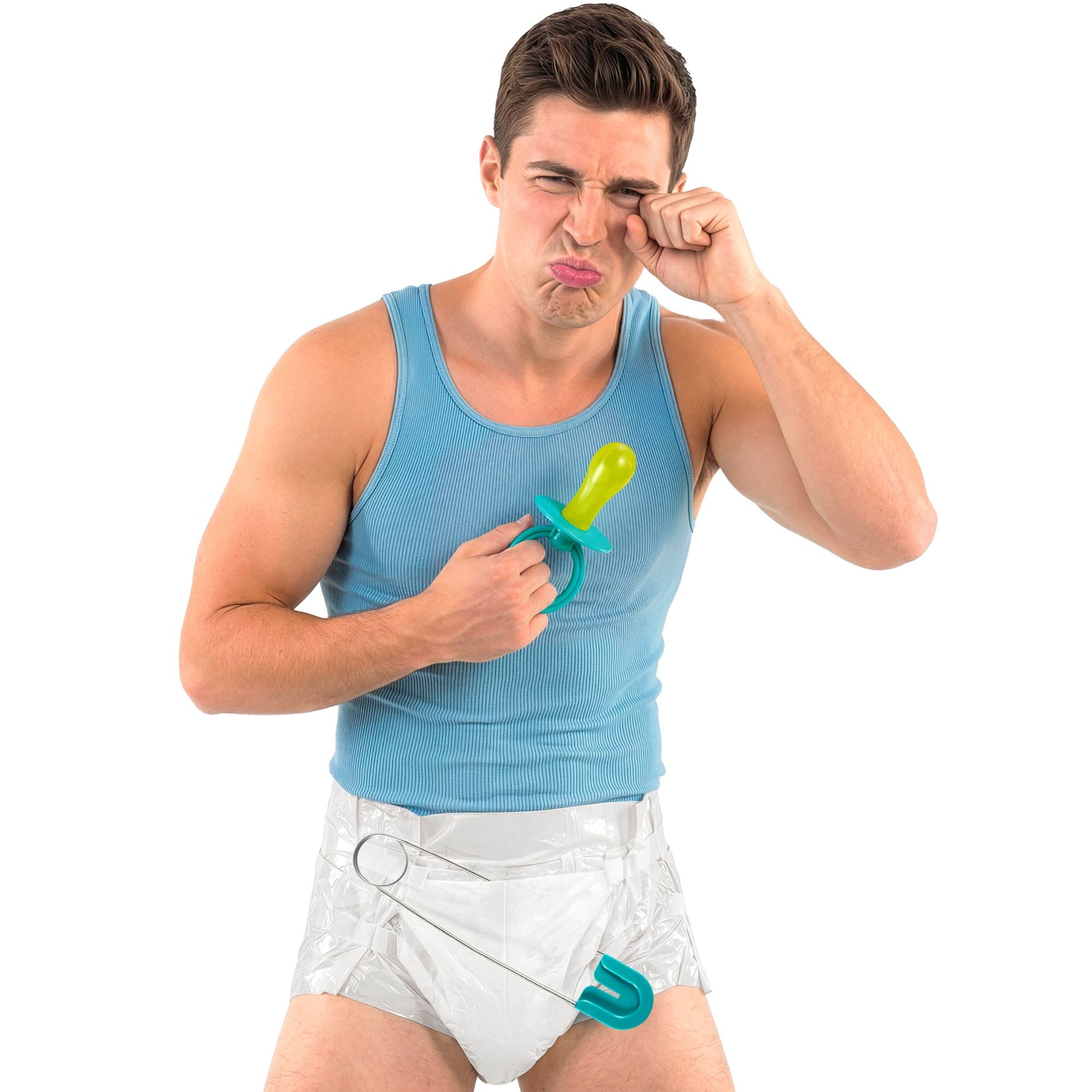 "BLAUES BABY SET" (Windel, Stecknadel, Schnuller) – Ansicht 3