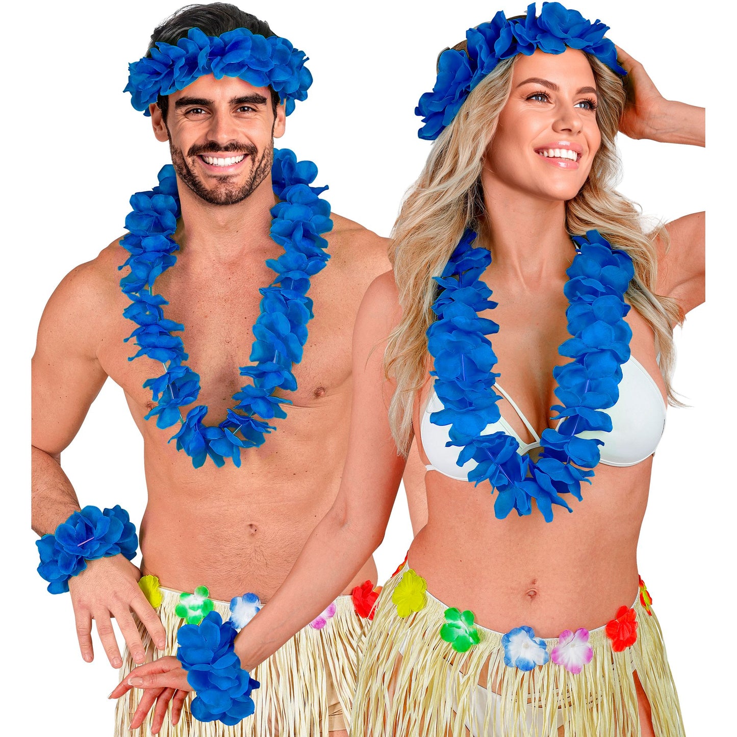 "BLAUES HAWAII-SET" (Halskette, Sitrnband, Armband) – Ansicht 3