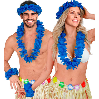 "BLAUES HAWAII-SET" (Halskette, Sitrnband, Armband) – Ansicht 3