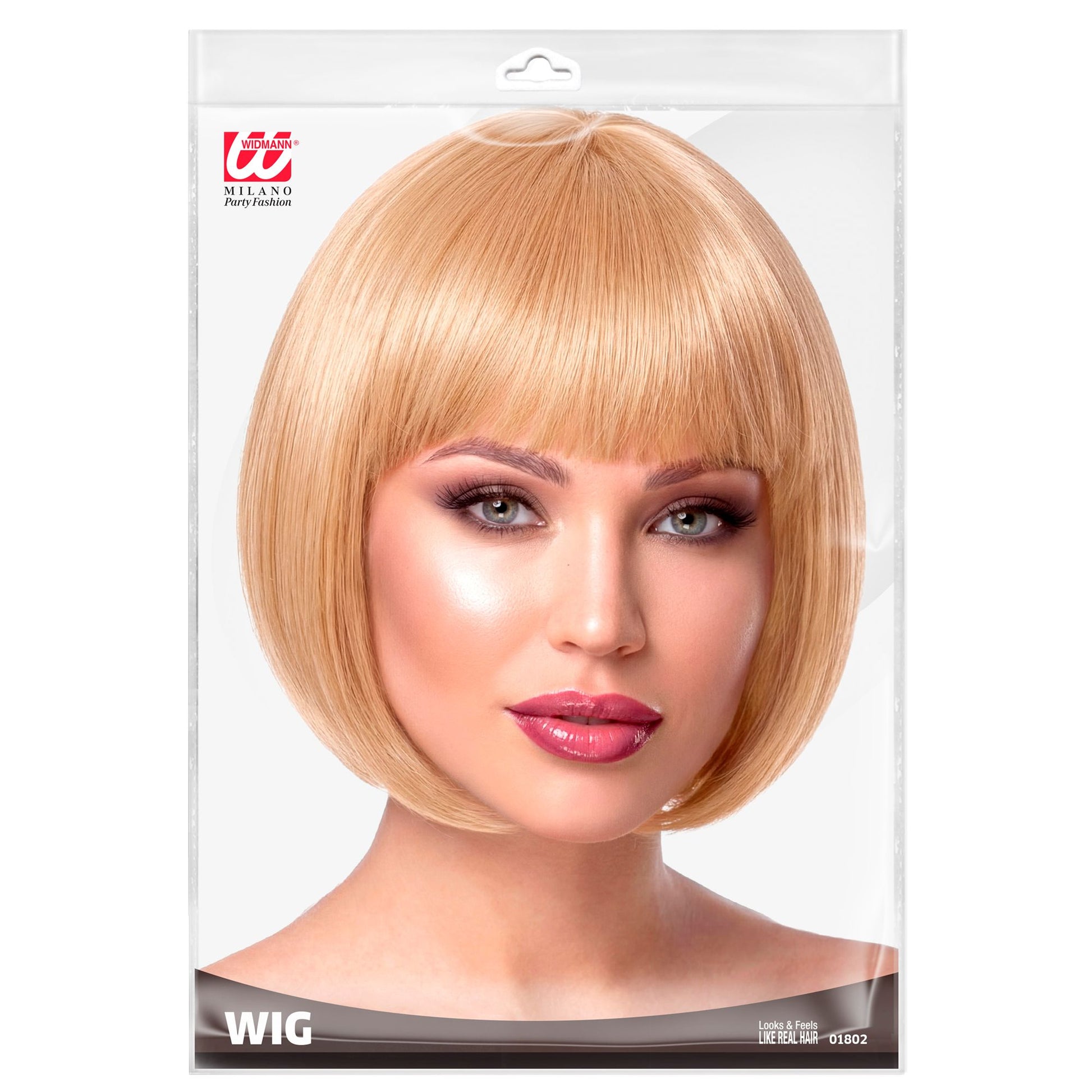 "BLONDE CHANEL PERÜCKE" in Polybag – Detailansicht