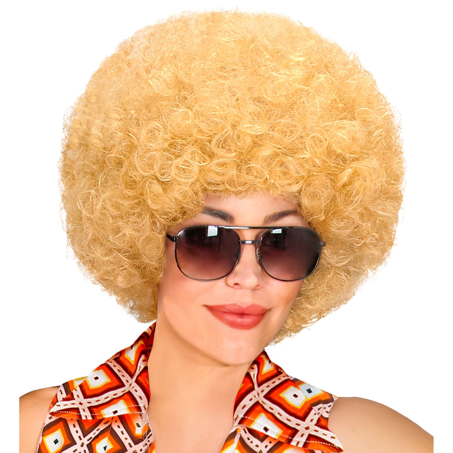 "BLONDE DISCO 70er JAHRE PERÜCKE UNISEX" in Polybag – Ansicht 4