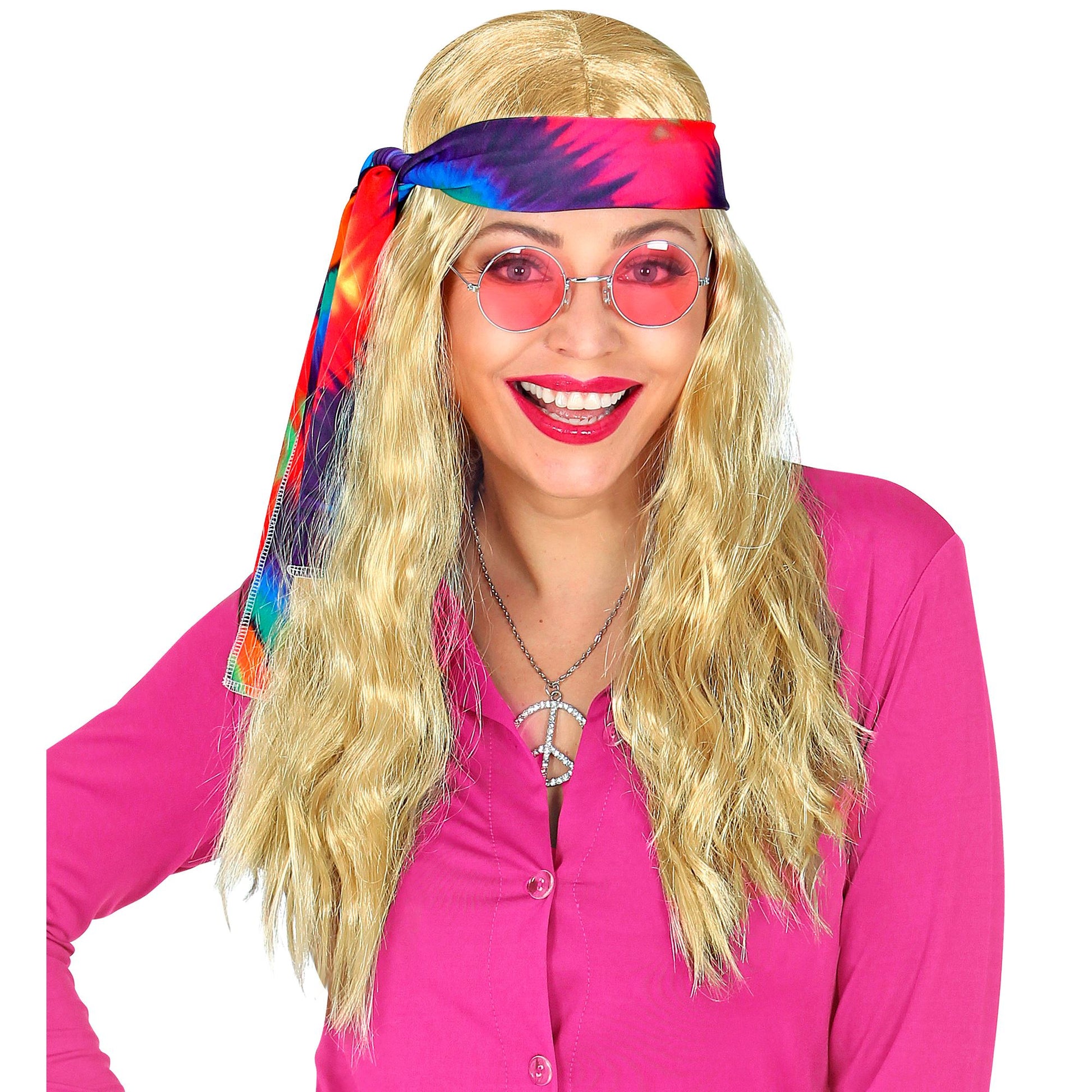 "BLONDE HIPPIEPERÜCKE MIT BATIK STIRNBAND" in Box – Ansicht 5
