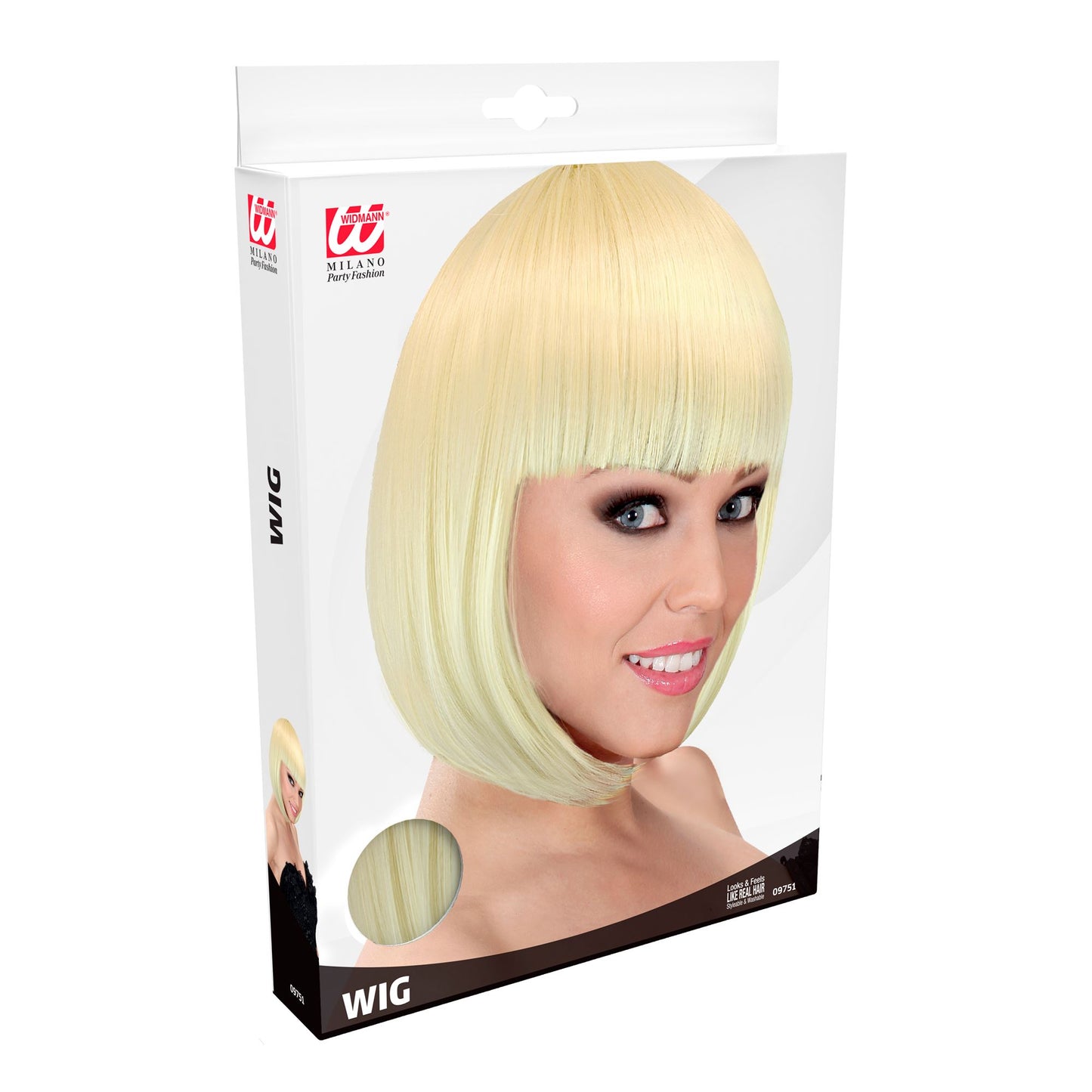 "BLONDE LOU LOU PERÜCKE" in Box – Detailansicht