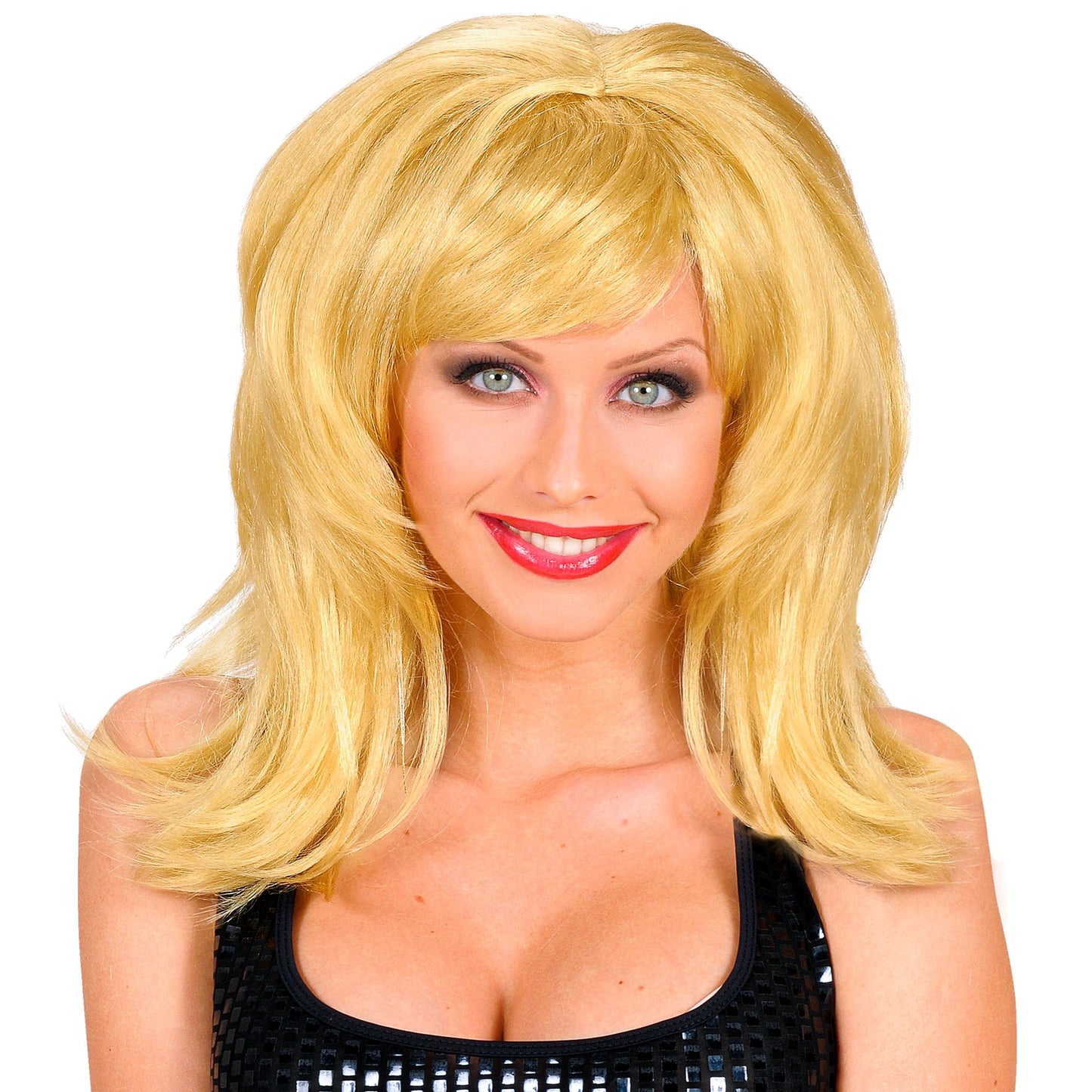 "BLONDE PERÜCKE FLIRTY" in Polybag – Vorderansicht