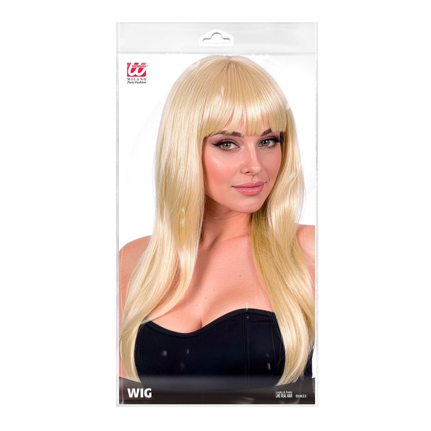 "BLONDE VOGUE PERÜCKE" in Polybag – Detailansicht