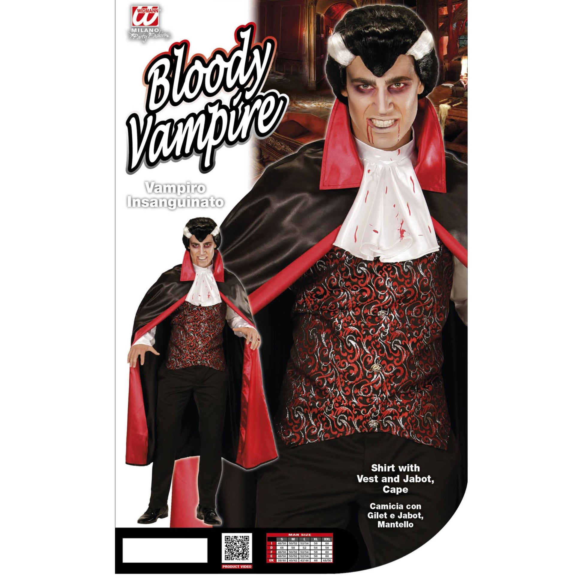 "BLOODY VAMPIRE" (Oberteil mit Weste und Jaobt, Umhang) – Ansicht 3