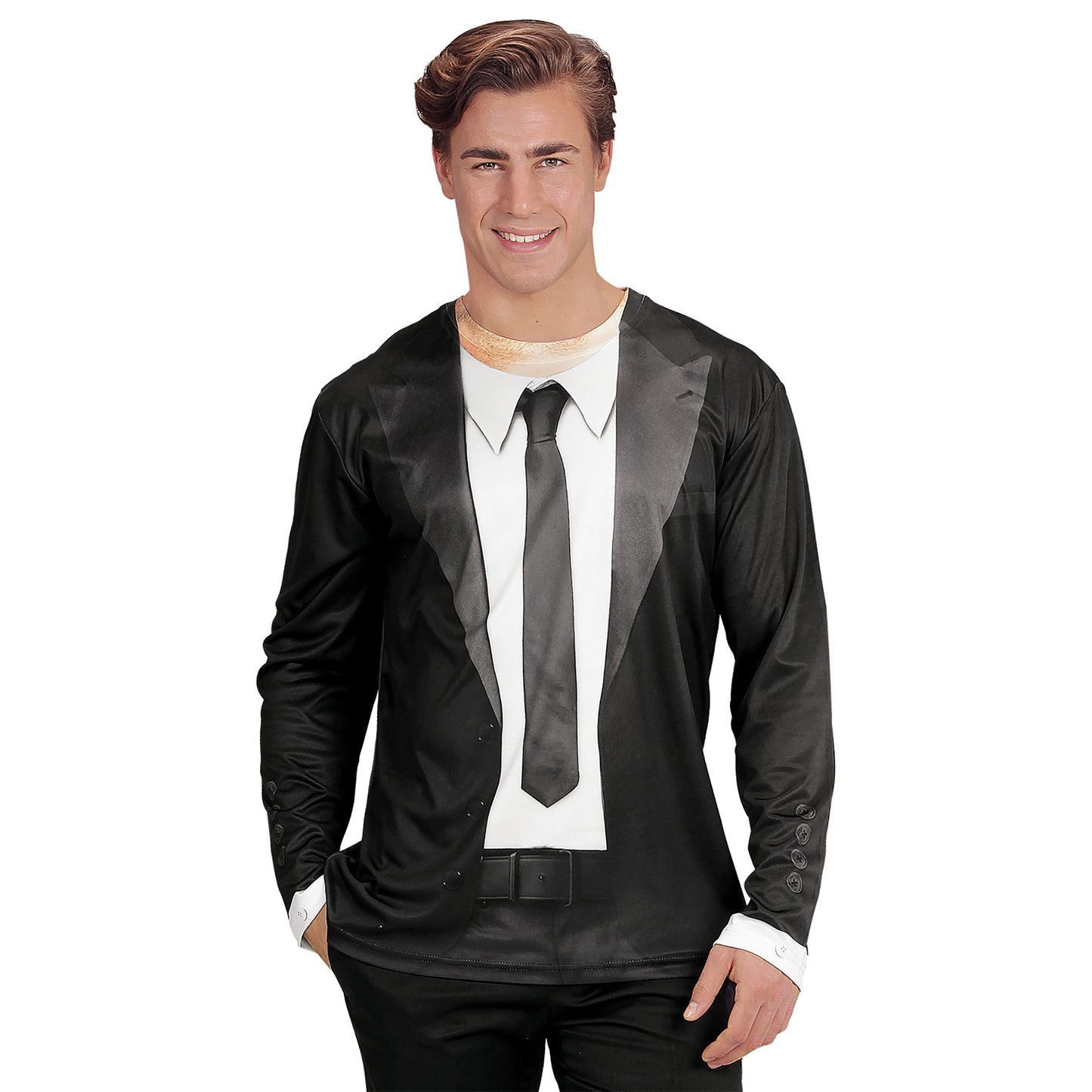 "BLUES MAN" (in Fotosublimation bedrucktes Longsleeve) – Detailansicht