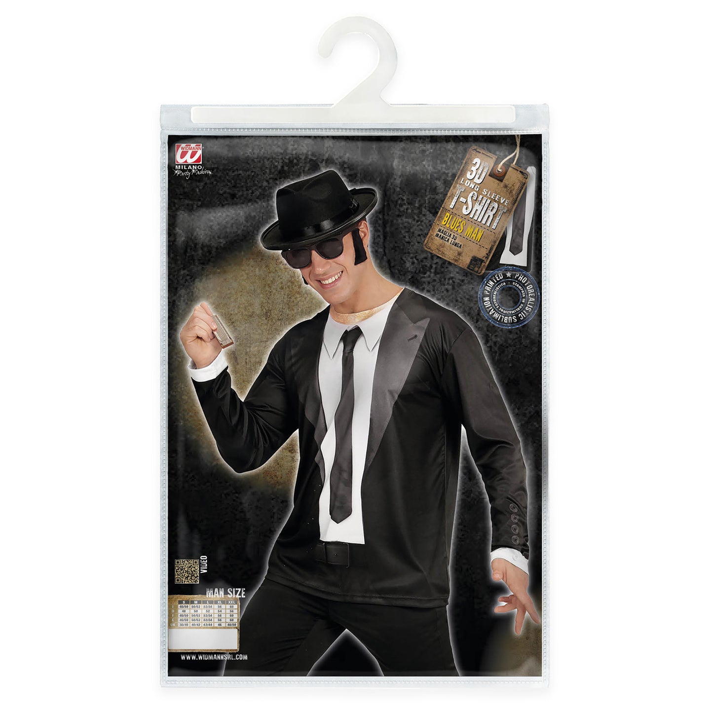 "BLUES MAN" (in Fotosublimation bedrucktes Longsleeve) – Ansicht 5