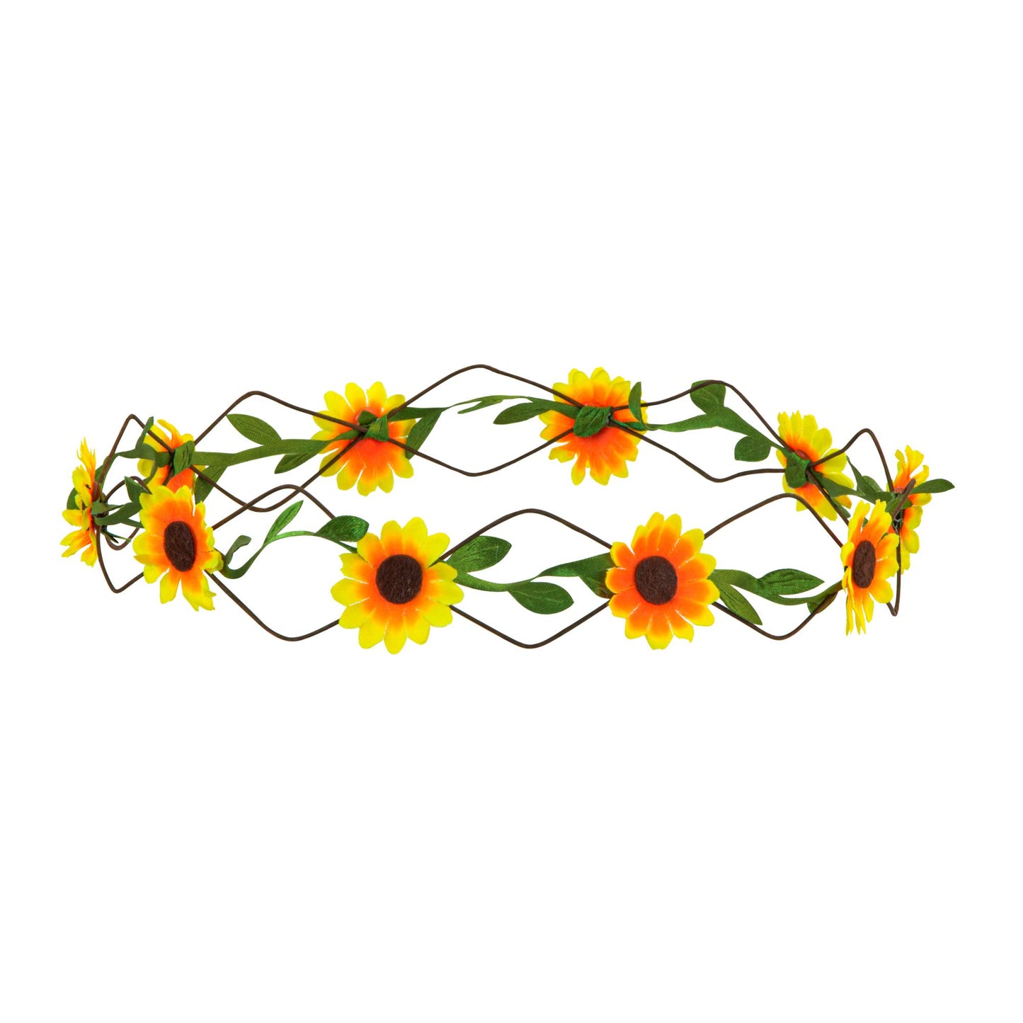 "BLUMENDIADEM MIT SONNENBLUMEN" – Vorderansicht