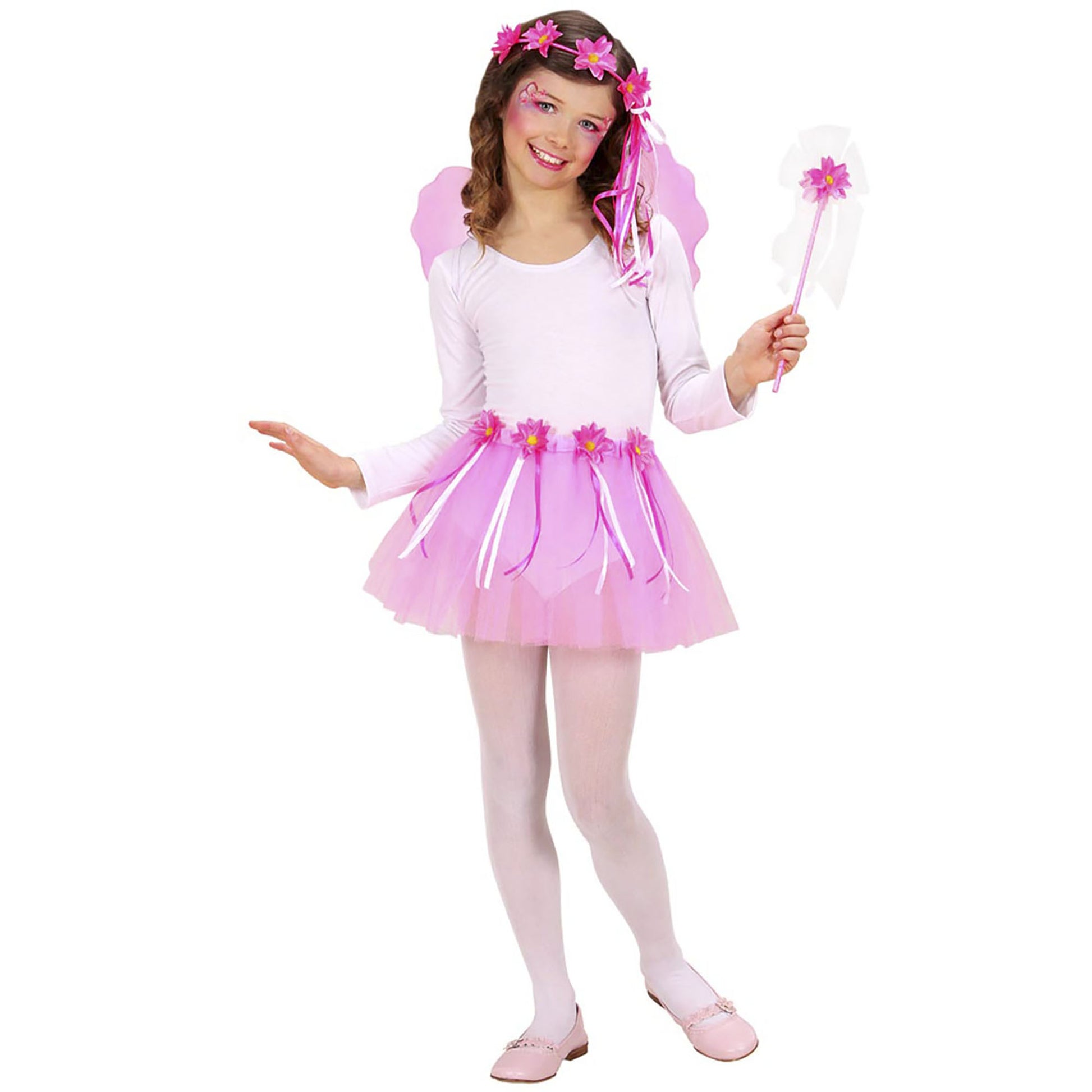 "BLUMENFEE" Dress- Up- Set (Tutu, Flügel, Kopfbedeckung, Feenstab) – Ansicht 3