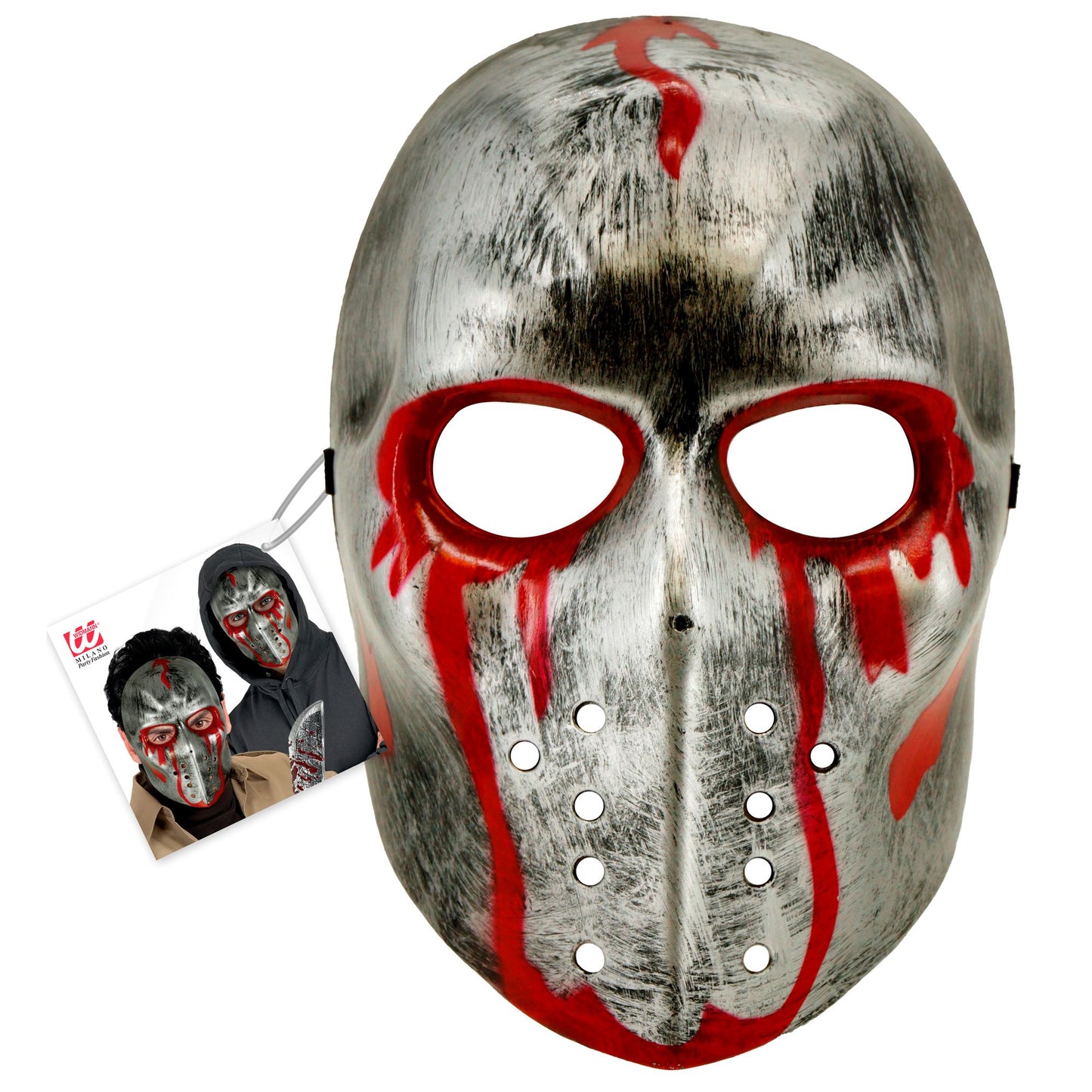 "BLUTIGE HOCKEY MASKE AUS HARDPASTIK" – Detailansicht