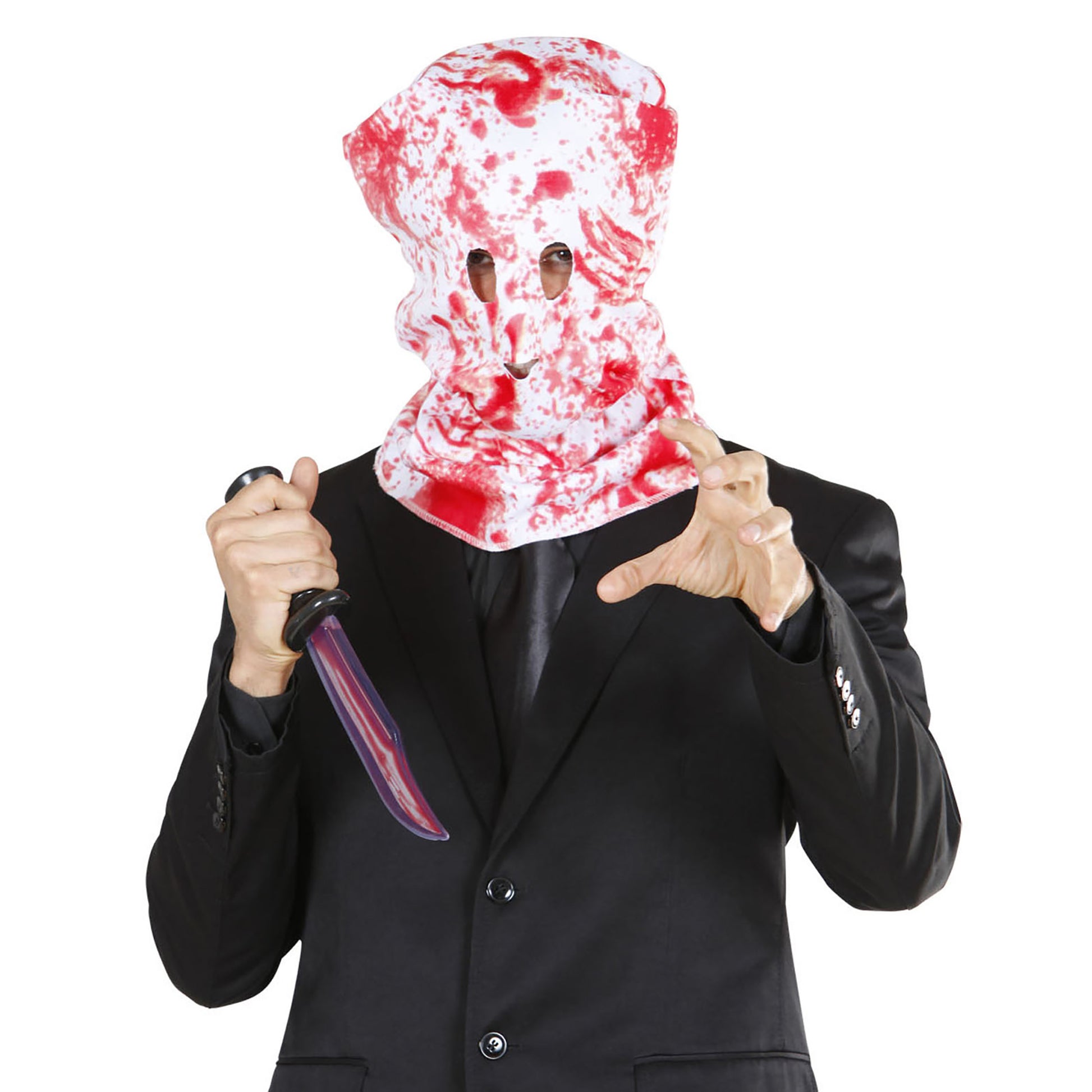 "BLUTIGE HORRORKAPUZENMASKE" – Detailansicht